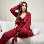 Velvet rose 3 pieces pyjama