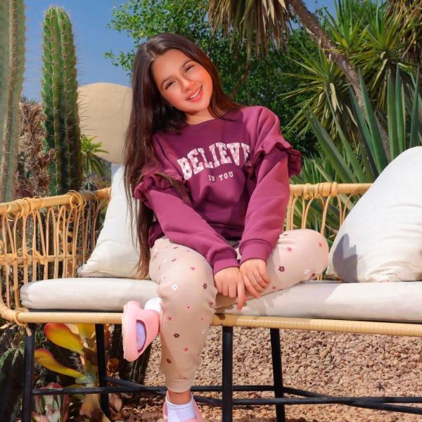 ✨ Girls' Tracksuit – Milton Fabric & Chest Print ✨