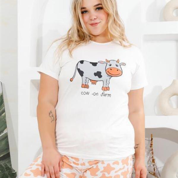 Cow printed pyjama