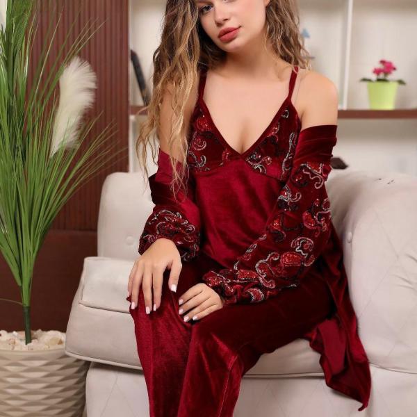 Hot red 3 pieces pyjama