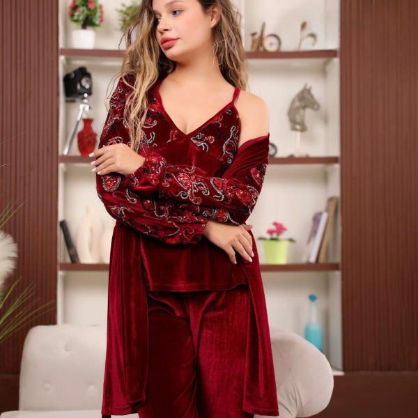 Hot red 3 pieces pyjama